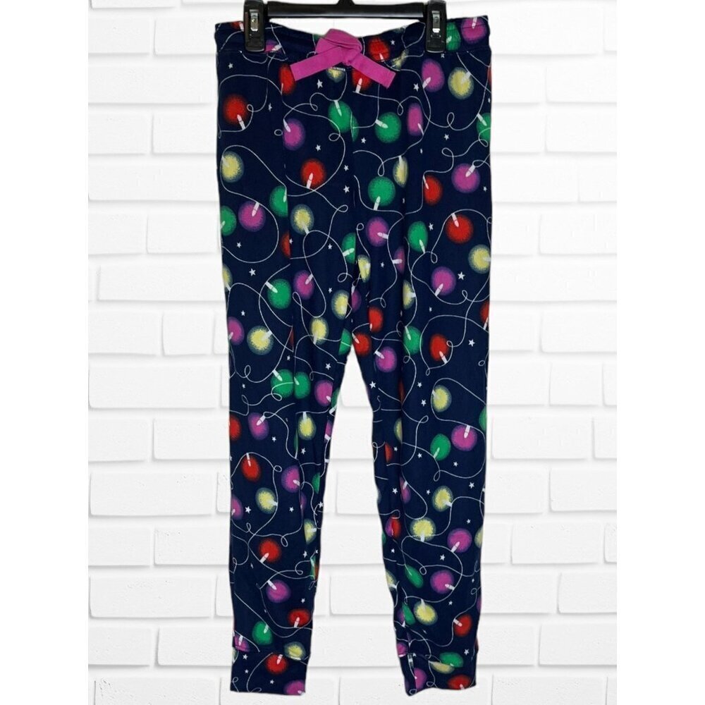 5/$25 Jenni Intimates Women's S Christmas Lights Jogger Lounge Pants Pajamas